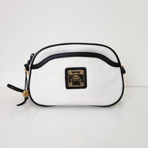NEW HCL Leather Crossbody Bag (White/Navy)